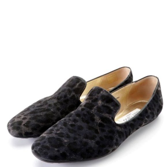 Jimmy Choo Shoes - Jimmy Choo Venetian-Style Loafers in Printed Suede with Rubber Soles